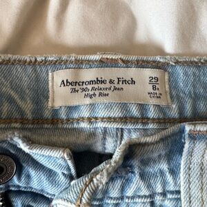Abercrombie & Fitch Light Blue Relaxed High Rise Jeans